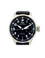 IWC Big Pilot IW500912 46mm Men's Watch with a black dial and black leather strap.