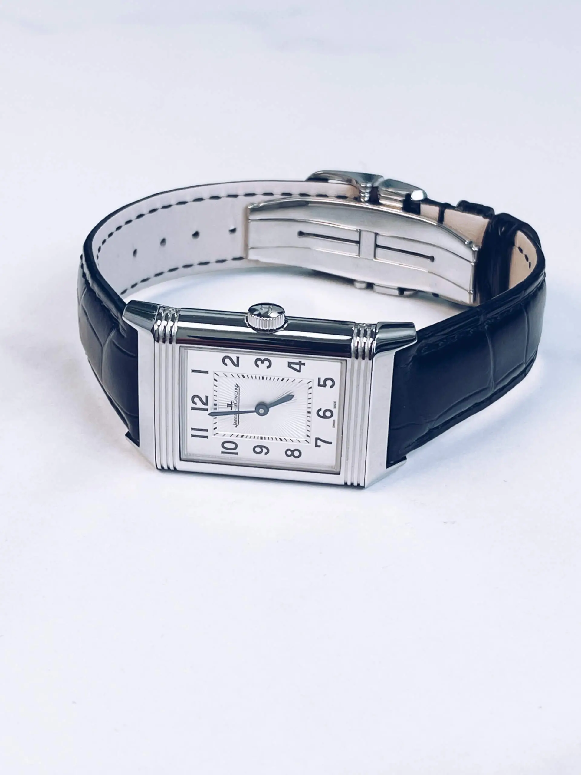Jaeger LeCoultre Reverso Duetto Q2588422 24mm Jaeger LeCoultre Reverso Duetto Q2588422 with a unique reverse dial, silver and black with diamonds.