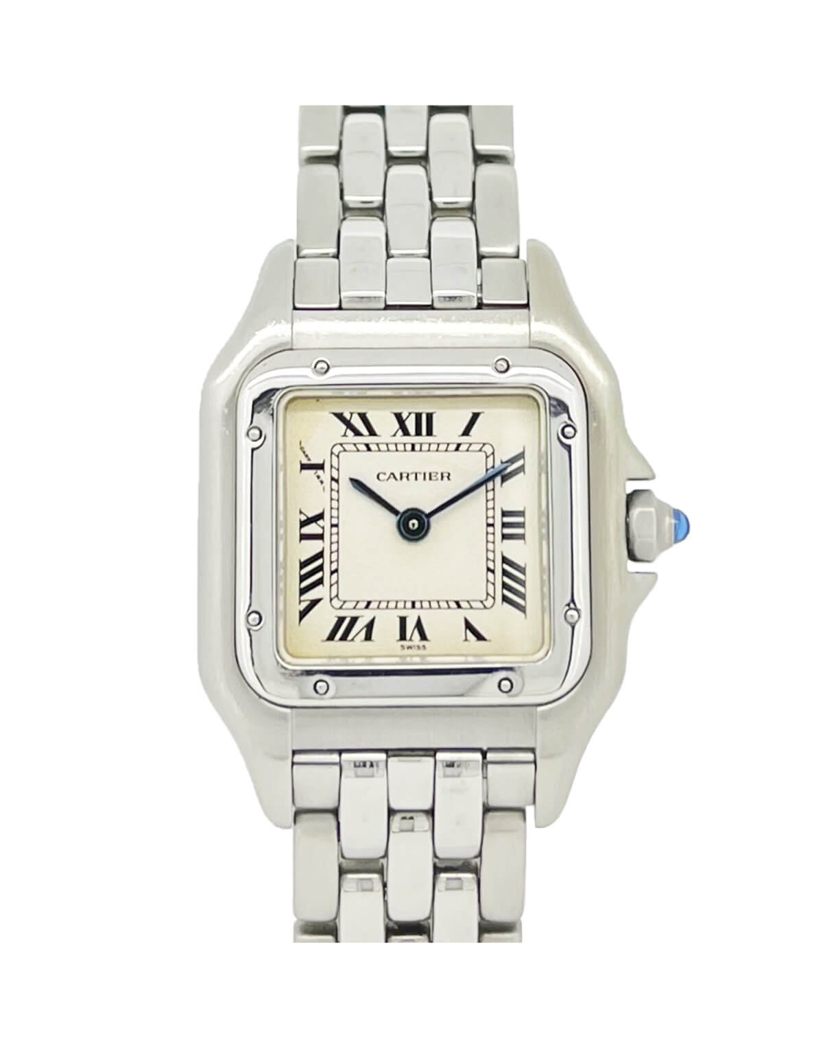 Cartier Panthere 132000C 22mm Ladies steel watch with ivory colour dial