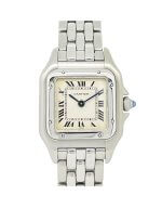 Cartier Panthere 132000C 22mm Ladies steel watch with ivory colour dial