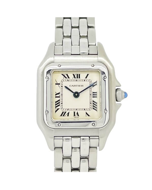 Cartier Panthere 132000C 22mm Ladies steel watch with ivory colour dial