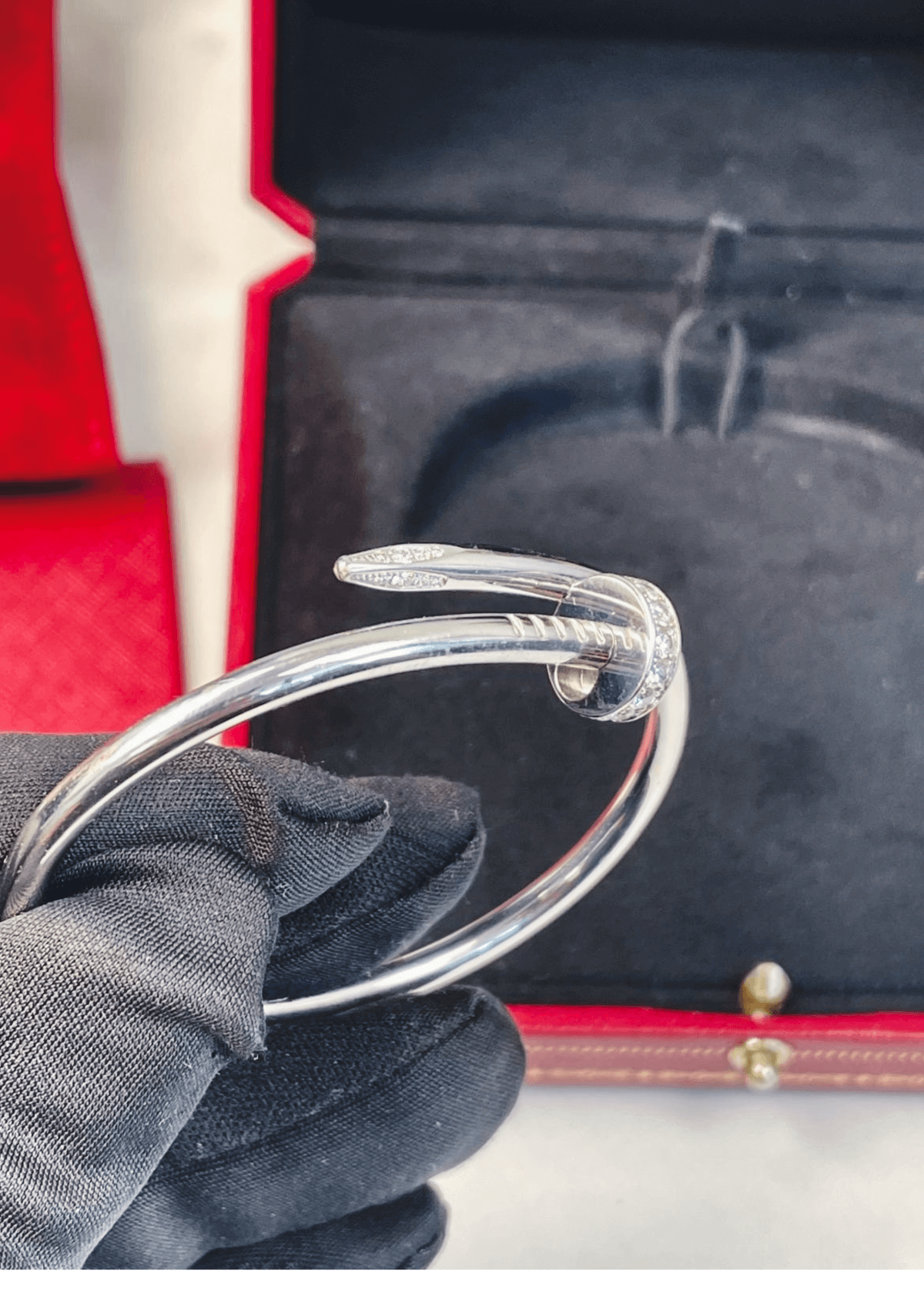 Cartier Just un Clou Diamond Bracelet Size 16 - Image 2
