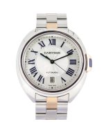 Cartier Cle De Cartier W2CL0002 40mm silver dial, Steel and Rose Gold bracelet.