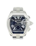 Cartier Roadster 2618 XL, black dial, stainless steel case and strap