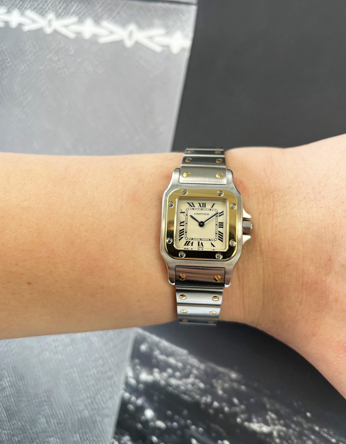 Cartier Santos Galbee 1567 18ct Gold 24mm Ladies - Image 2