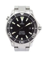 Omega Seamaster Diver Professional 2254.50.00 with a black dial, black bezel and stainless steel bracelet.