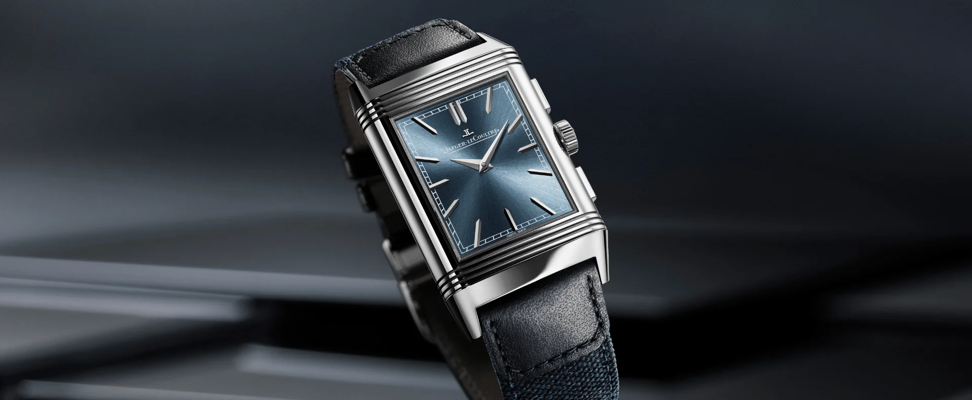 Jaeger-LeCoultre Reverso manual wind watch showing Art Deco case design and hand-wound movement