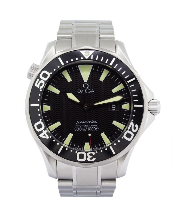 Omega Seamaster Diver Professional 2264.50.00 41mm, black wave dial. stainless steel bracelet, black bezel, luminous hands and indices.