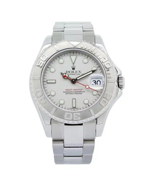 Rolex Yacht-Master 168622 Rolesium 35mm luxury watch with platinum bezel and Oyster bracelet