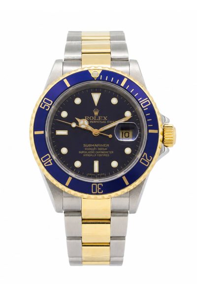 Rolex Submariner 16613 40mm. Steel and yellow gold with a blue dial.