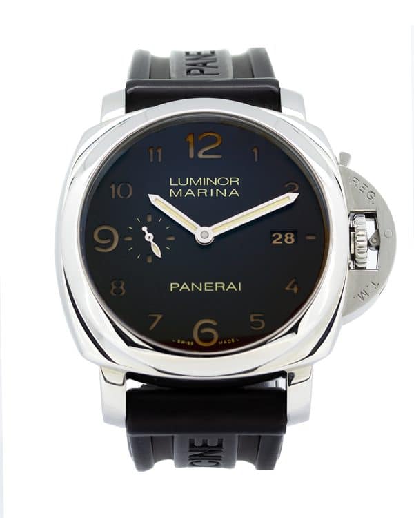 Panerai Luminor Marina 1950 PAM00359, black dial, 3 day power reserve, stainless steel case, rubber and leather straps.