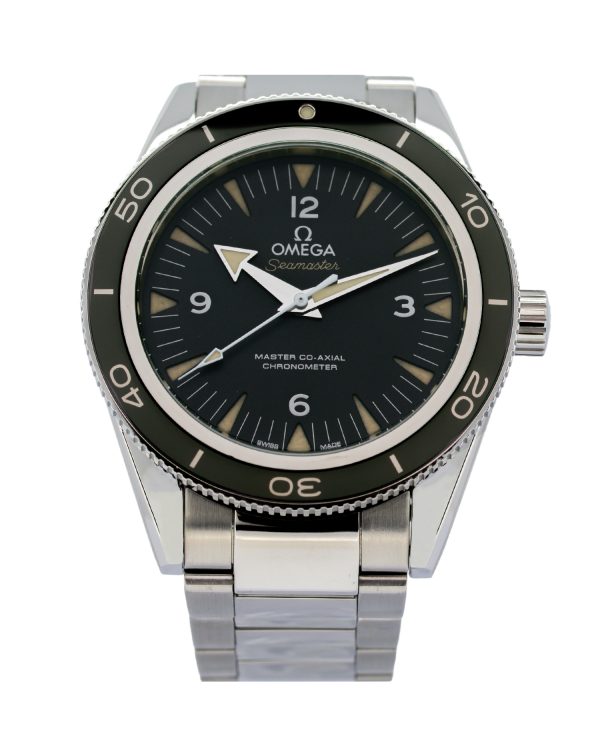 Omega Seamaster Heritage 233.30.41.21.01.001 41mm, vblack dial, black bezel, stainless steel bracelet, exhibition caseback.