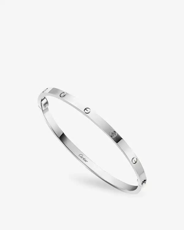 Cartier Love Bracelet 18ct White Gold Small Model Size 17